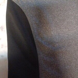 Men's Athletic Tee Short Sleeve Basketball Theme Large Gray and Black